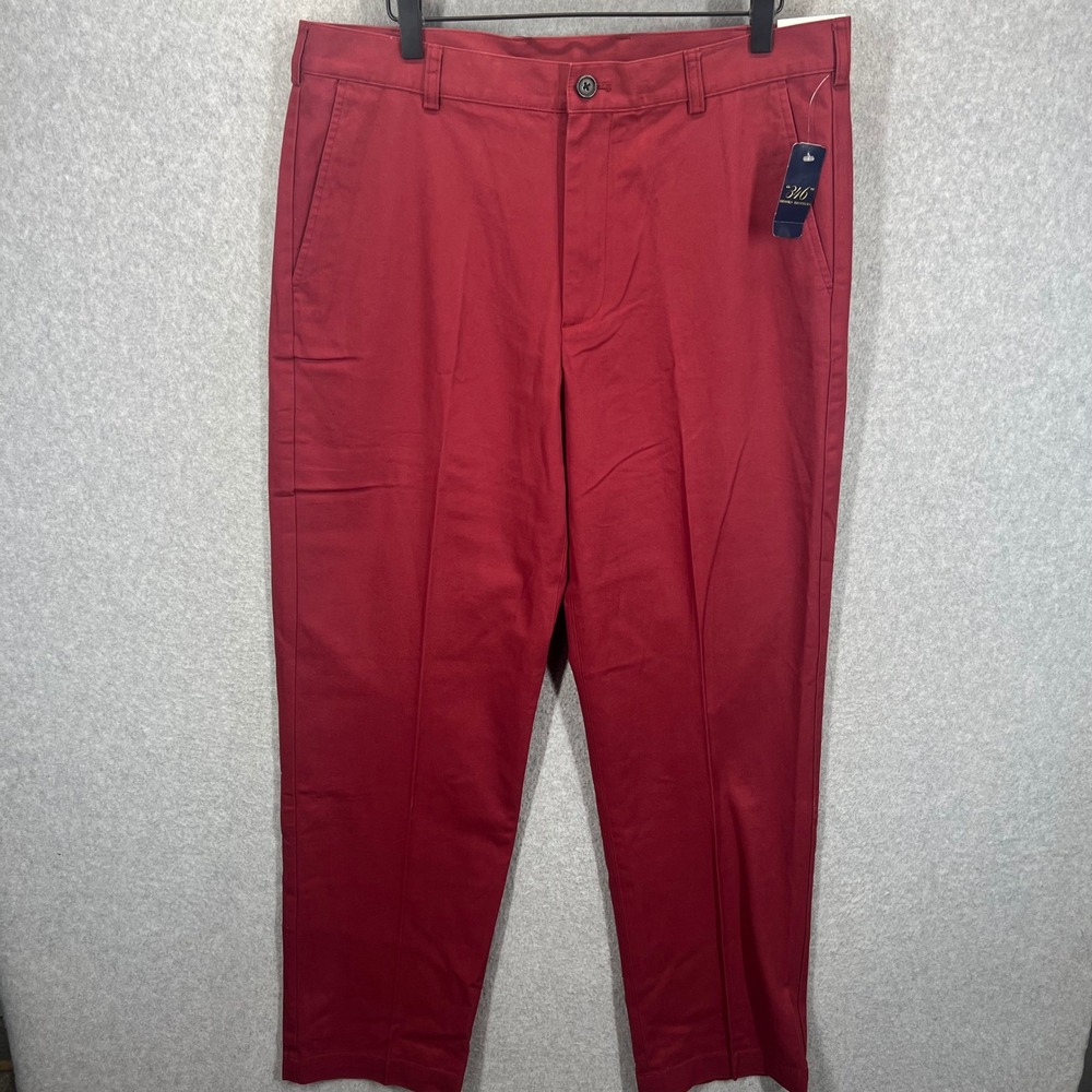 Brooks Brothers 346 Chino Pants Mens 35x32 Red Cotton‎ Twill Straight Leg NWT